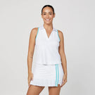 Sofibella Women's On the Dot Racerback Polo - White/Air