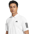 adidas Men's Club 3 Stripe Tennis Polo - White