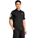 adidas Men's Club 3 Stripe Polo - Black