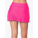 Lucky In Love Women's Essentials Long Swift Pleated Skirt - Shocking Pink