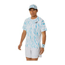 Asics Men's Game Short Sleeve - Brilliant White/Teal