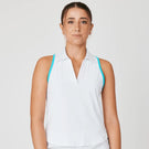 Sofibella Women's On the Dot Racerback Polo - White/Air