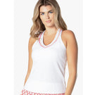 Lucky in Love Women's Shockin' Classics Stripes Tank - White