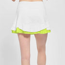 Lija Women's Time To Shine Distract 13" Skort - White/Chartreuse