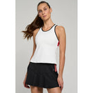 Lija Women's We Are The Champions Star Tank - White/Cayenne