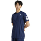 adidas Men's Club 3 Stripe Tee - Dark Blue