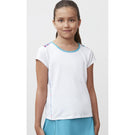 Fila Girl's Blue Wave Cap Sleeve Top - White