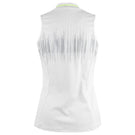 Lucky in Love Women's Electric Toile Between The Lines Zip Tank - White