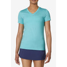 Fila Women's Essentials Short Sleeve V Neck Top - Blue Radiance