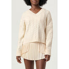 Fila Women's Casa Baseline Chunky V-Line Sweater -  Gardenia