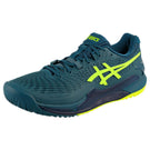 Asics Men's Gel-Resolution 9 - Wide 2E - Mako Blue/Safety Yellow