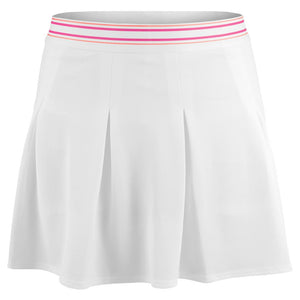 Lucky in Love Women's Shockin' Classics High Waist Stripe Skort - White