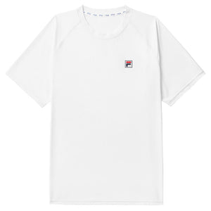 Fila Men's Essentials Short Sleeve Tennis Crew - White