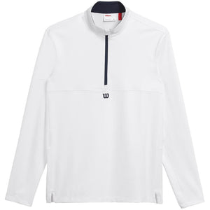 Wilson Men's Elevate Performance 1/2 Zip Longsleeve - Bright White