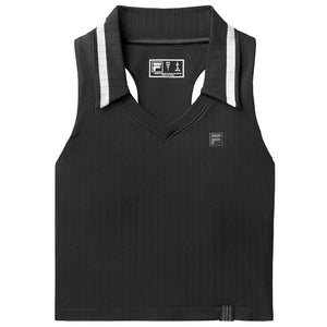 Fila Women's Casa Challenger Seamless Polo Tank - Black