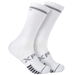 Throlo Experia UltraLight Padded Crew Socks - White