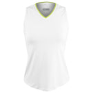 Lija Women's Time To Shine Victory Tank - White/Chartreuse