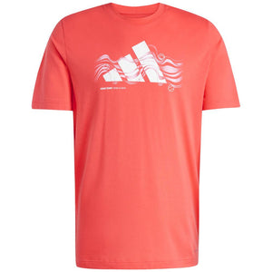 adidas Men's Logo Graphic Tee - Semi Lucid Red