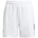 adidas Junior Club 3 Stripe Short - White