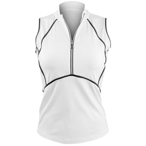 Sofibella Women's Monochrome Sleeveless Top - White/Black