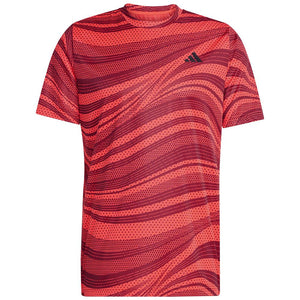 adidas Men's Club Graphic Tee - Semi Lucid Red