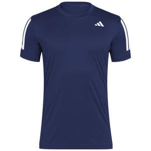 adidas Men's Club 3 Stripe Tee - Dark Blue