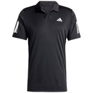 adidas Men's Club 3 Stripe Polo - Black