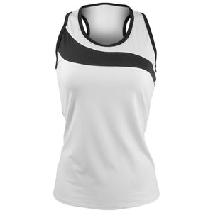 Sofibella Women's Monochrome Racerback Tank - White/Black