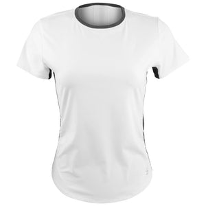 Sofibella Women's Monochrome Short Sleeve Top - White/Black